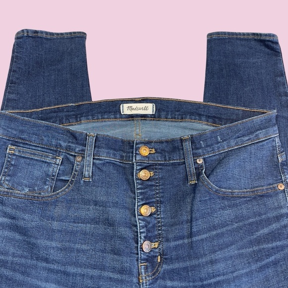 Madewell 9" high rise skinny jeans button fly plus size 33P - Picture 5 of 9